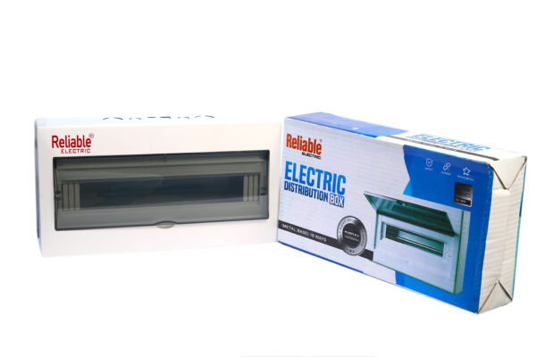 18 Ways Surface Mounted ABS Cover Metal Base Distribution Box, For MCB Breakers, IP30, AC Distribution Box, DC Distribution Box, By Reliable Electric - Image 3