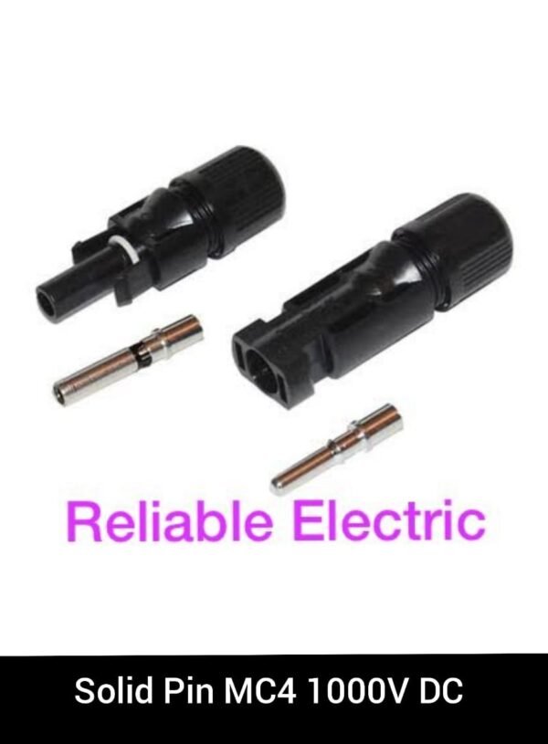 MC4 1000V 30A DC, Solid Pin MC4, Male Female IP67,Copper Tin-plated Connector, Solar Connector, Waterproof, For Solar PV Systems By Reliable Electric - Image 2