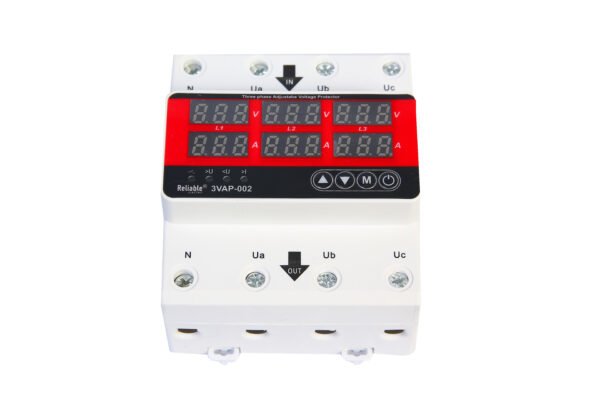 3 Phase 80A, VA Control Device, Reliable Din rail, adjustable Over Under Voltage, current limit protection, Relay, VA Protector 4P By Reliable Electric - Image 2