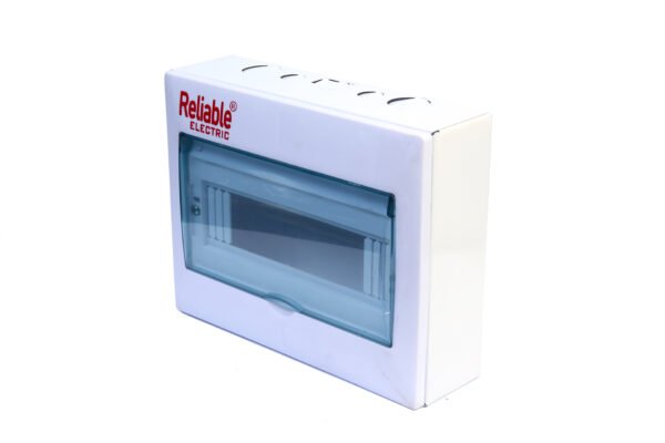 10-11 Ways Surface Mounted ABS Cover Metal Base Distribution Box, For MCB Breakers, IP30, AC Distribution Box, DC Distribution Box, By Reliable Electric - Image 3