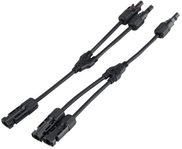 2 in 1 Y MC4 1000V 30A DC, Branch Connector MC4, Male Female IP67, Copper Tin-plated Connector, Solar Connector, Waterproof, Insulation material is PPO, Ambient temperature is -40℃~+90℃, Packaging Details is 1 Pairs/ bag, For Solar PV Systems By Reliable Electric