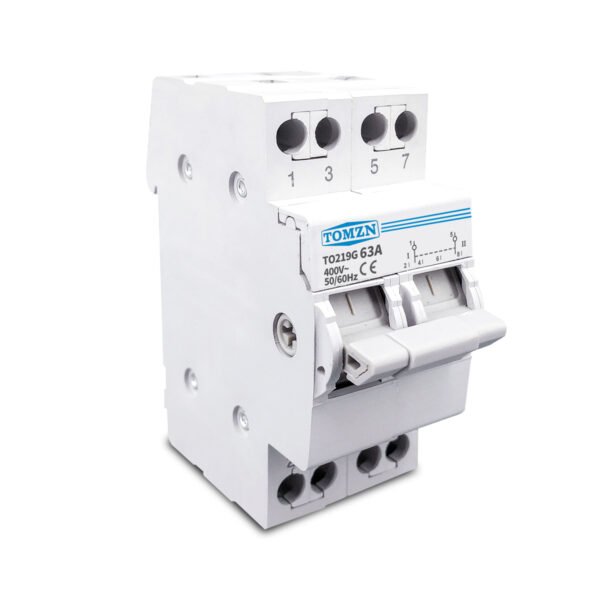 2P 63A TOMZN MTS Dual Power Manual Transfer switch, 2P 63A AC Chnage Over Breaker Type, Isolating Switch, By Reliable Electric