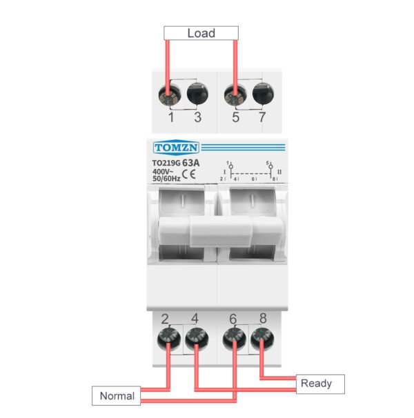 2P 63A TOMZN MTS Dual Power Manual Transfer switch, 2P 63A AC Chnage Over Breaker Type, Isolating Switch, By Reliable Electric - Image 4