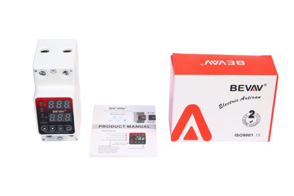 2P VA 80A, VA Control Device, BEVAV Din rail, adjustable Over Under Voltage, current limit protection, Relay, VA Protector 2P By Reliable Electric - Image 5