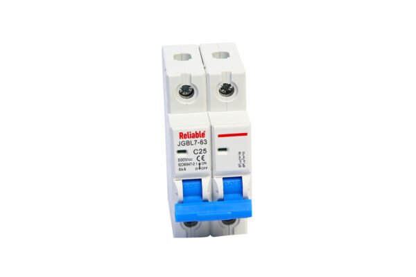 2P DC MCB 500V, 25A, Direct Current Breaker Reliable Miniature Circuit Breaker For Solar PV System By Reliable Electric
