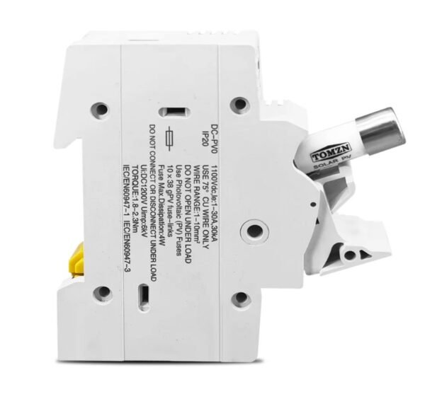 1000V Dc fuse holder / Base, DC fuse 1000V 10*38mm, Direct Current Fuse base by TOMZN For Solar PV Systems 15A, 20A ,25A, 32A By Reliable Electric - Image 4