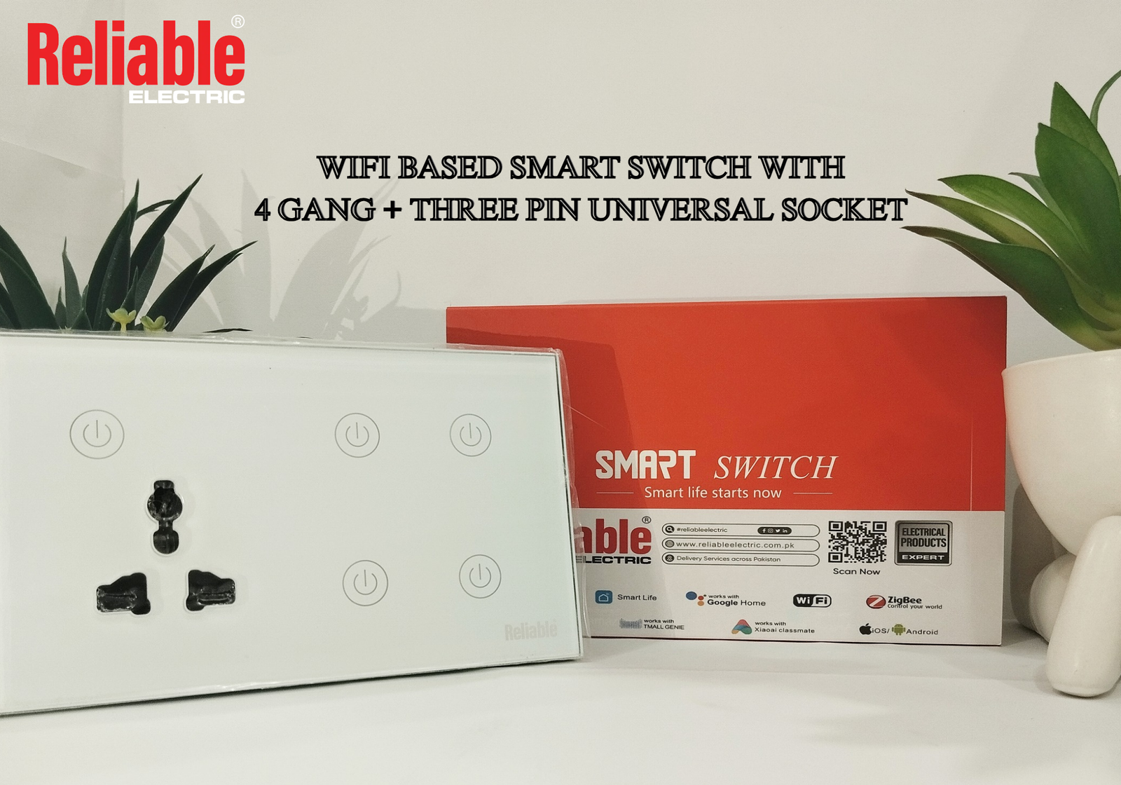 4 gang + 3 Pin Universal Reliable Electric 1.1 Products 03029424283 and 03224220760 and 03224566819