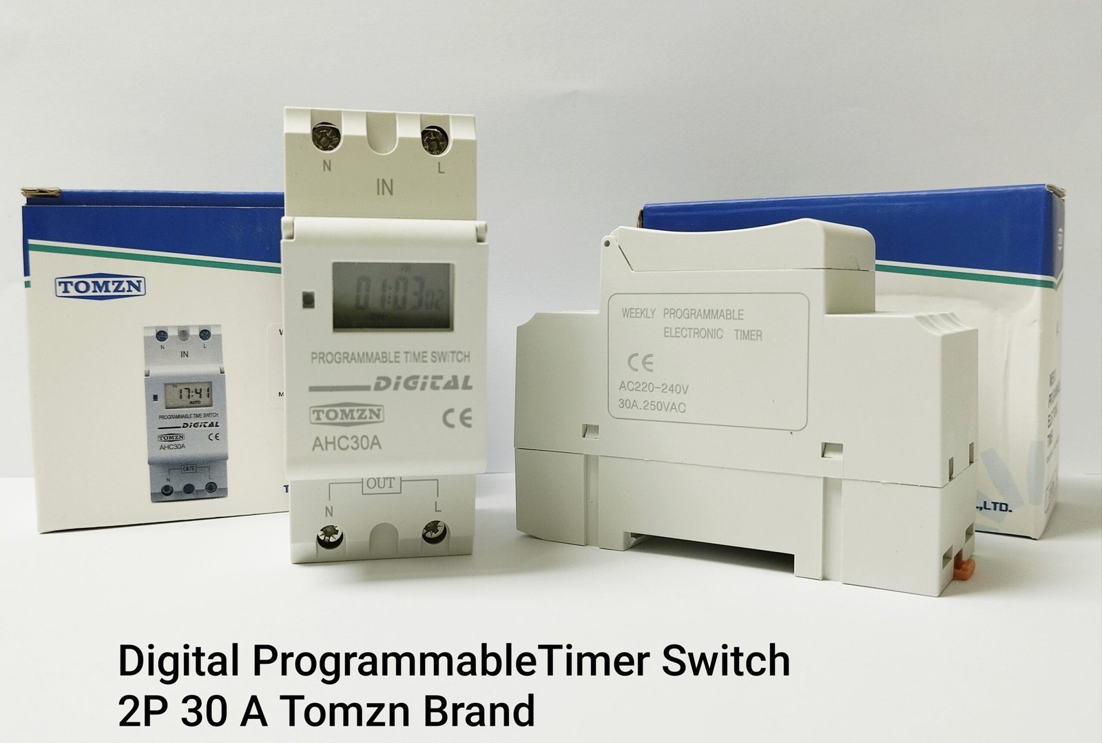 2 Wire Weekly 7 Days Programmable Digital TIME SWITCH, Tomzn, Relay Timer Control AC 220V 230V, 30A Din Rail, 2P, By Reliable Electric - Image 3
