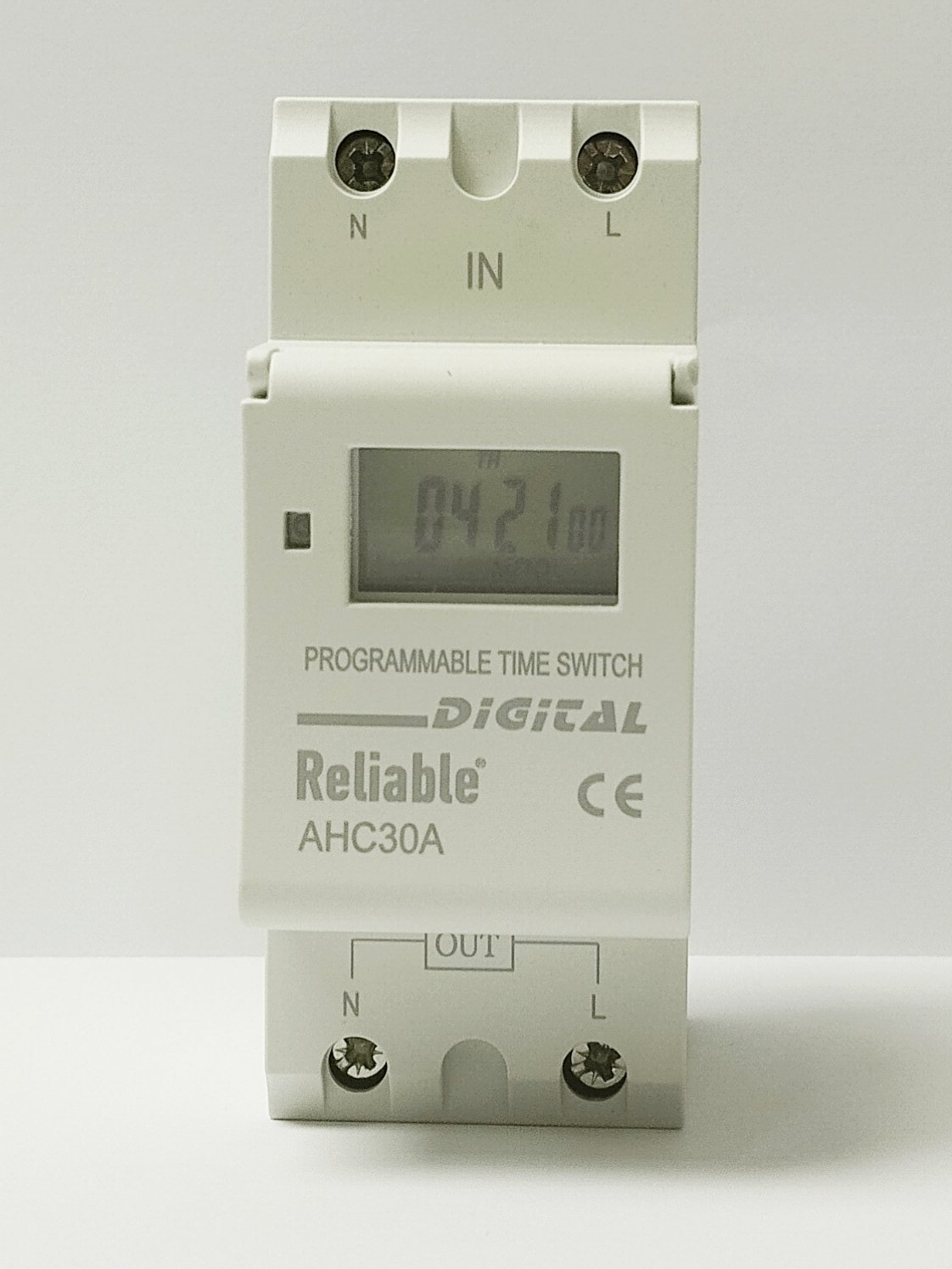 2 Wire Weekly 7 Days Programmable Digital TIME SWITCH, Reliable, Relay Timer Control AC 220V 230V, 30A Din Rail, 2P, By Reliable Electric