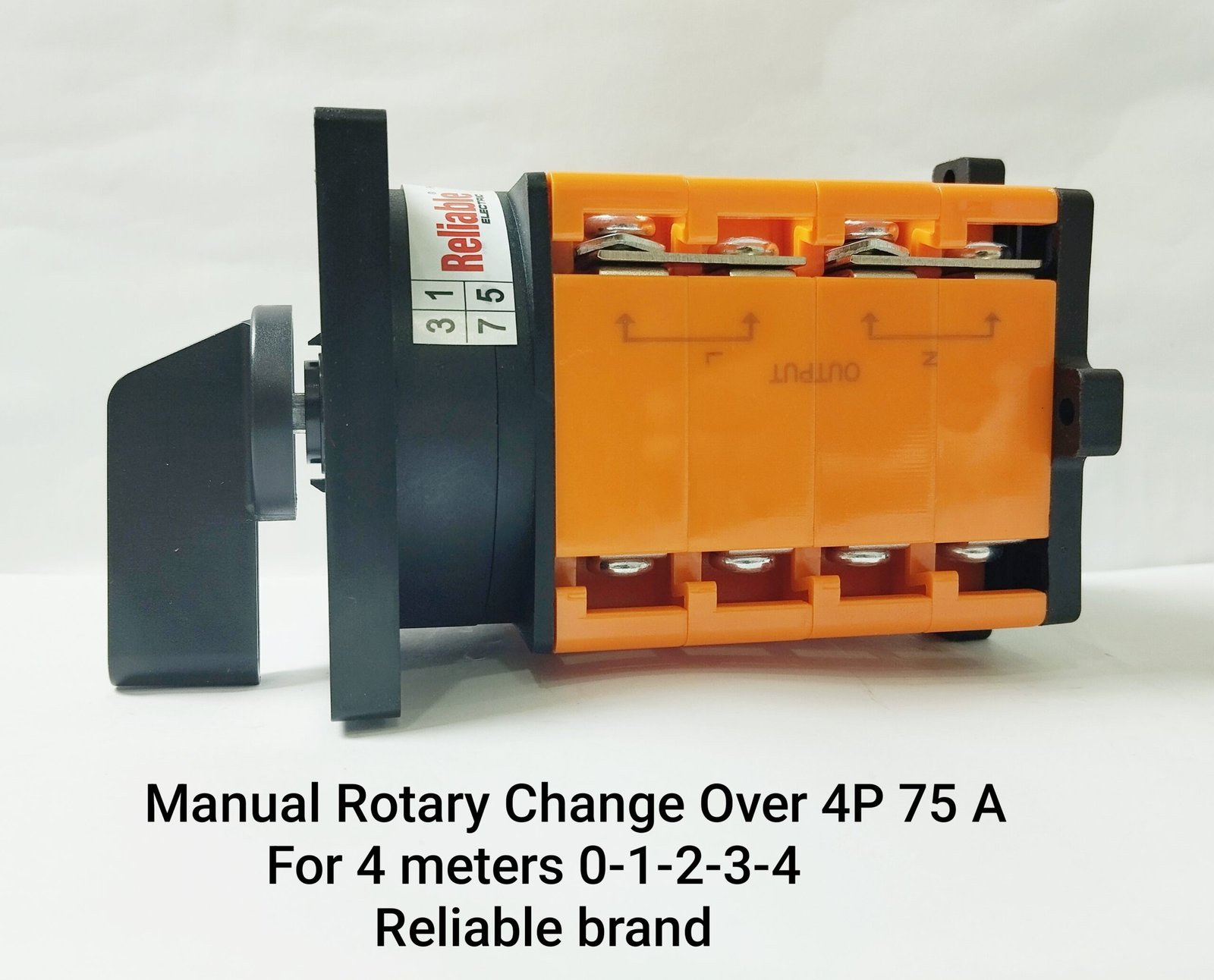 Rotary Change Over Switch, 4P, 75A, 0-1-2-3-4 Points, AC, Reliable, Manual Change Over Switch, Motor Control Switch, 4 Positions Cam Switch, Change Over for 4 Meters, 4P Isolating Switch, 4 pole universal Rotary switch By Reliable Electric - Image 3