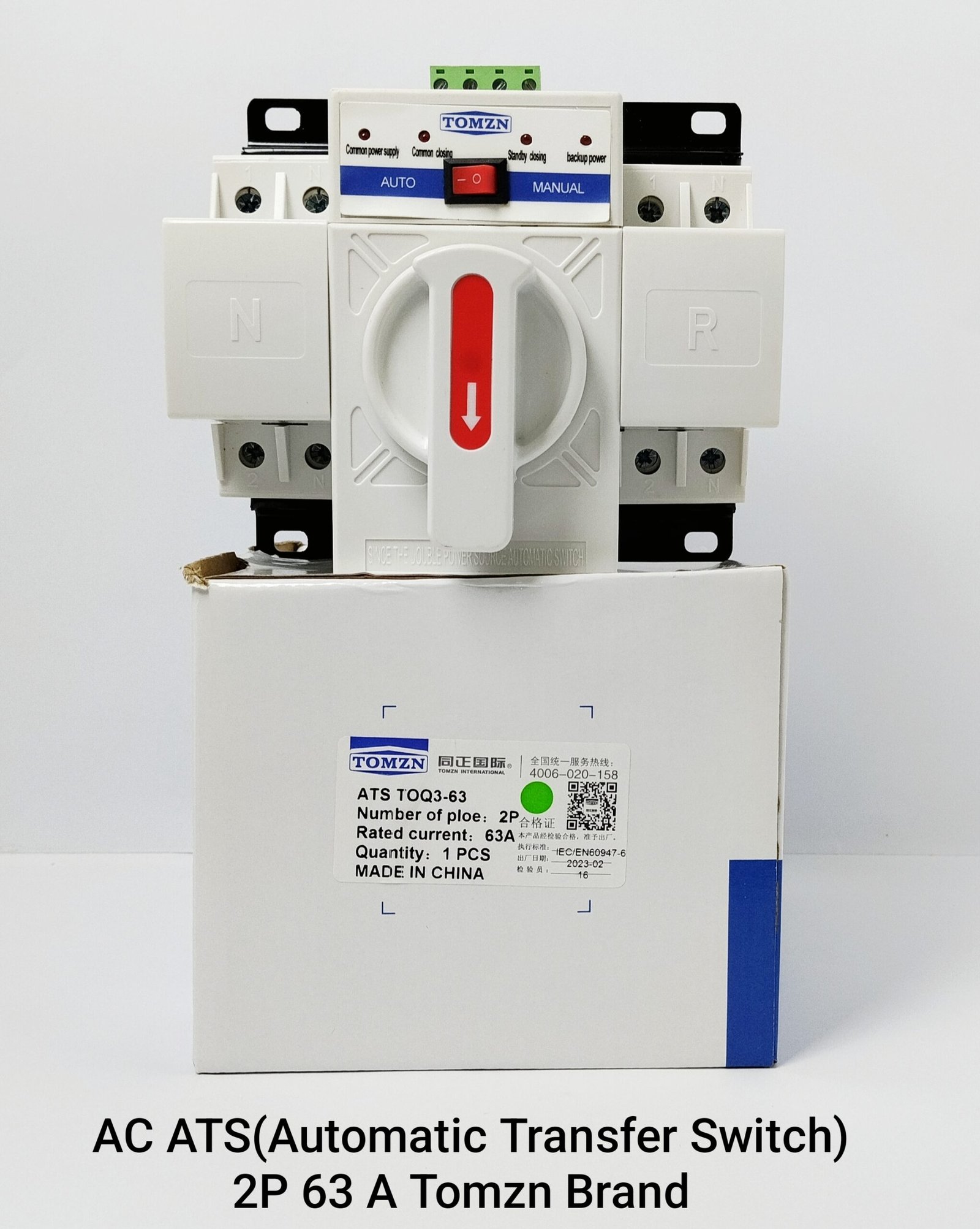 2P 63A ATS, Breaker with Motor Type ATS of Tomzn, L-N 220V 110V, Dual Power Automatic Transfer, Electrical Selector Switches Uninterrupted 63A, By Reliable Electric - Image 3