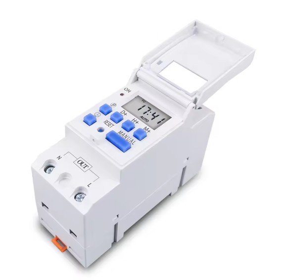 2 Wire Weekly 7 Days Programmable Digital TIME SWITCH, Tomzn, Relay Timer Control AC 220V 230V, 30A Din Rail, 2P, By Reliable Electric - Image 2