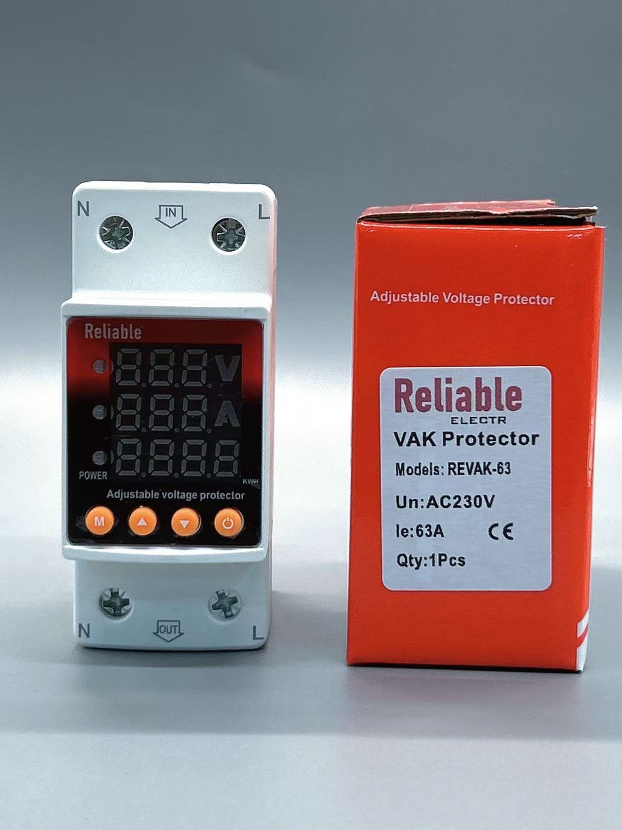 Wapda Unit Lock VA, 2P VA KWh 63A, VA KWh Control Device, Reliable Din rail, kwh energy merter, adjustable Over Under Voltage, current limit protection, Relay, VA KWh Protector 2P By Reliable Electric - Image 5