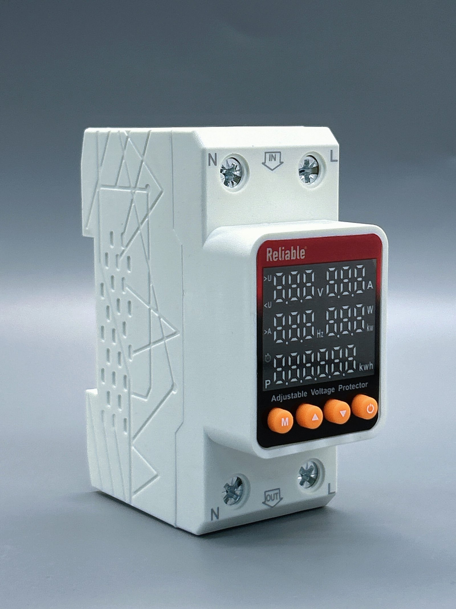 2P VA KWh, Watts, HZ 63A, VA KWh Control Device, Reliable Din rail, kwh energy merter, adjustable Over Under Voltage, current limit protection, Relay, VA KWh Protector 2P By Reliable Electric - Image 4